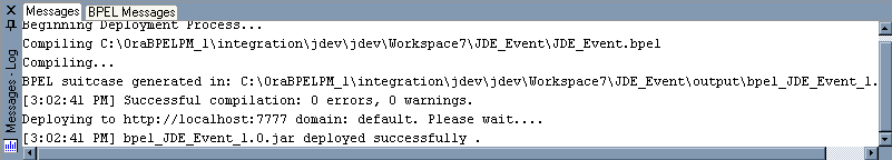 Successful compilation in JDeveloper