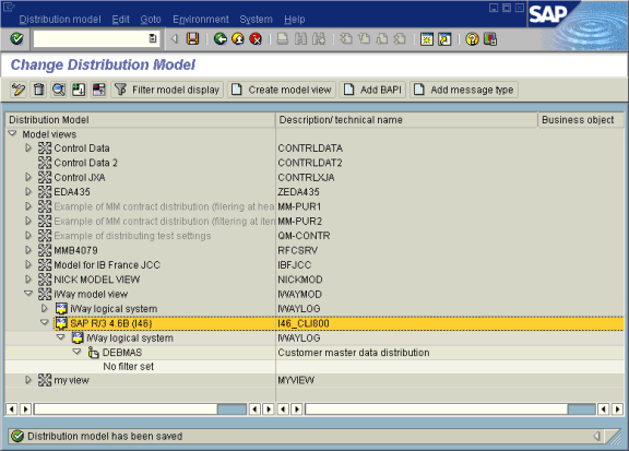 Change Distribution Model window