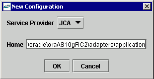 select new JCA configuration