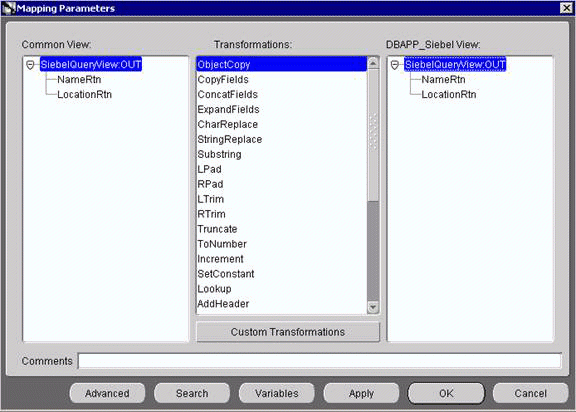 Mapping OUT parameters