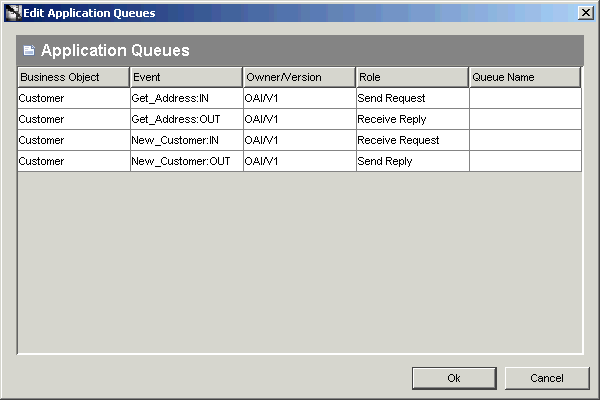 Edit Application Queues dialog box