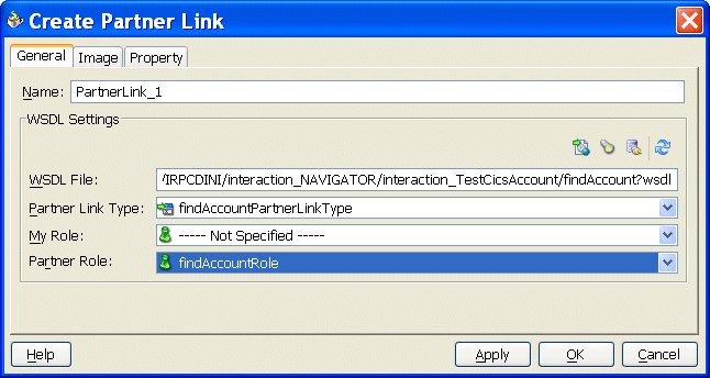 The Parner Role field value specified