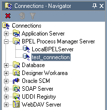 New server connection is displayed in the Connections tab