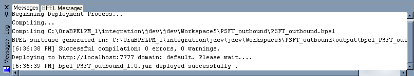 JDeveloper Messages log