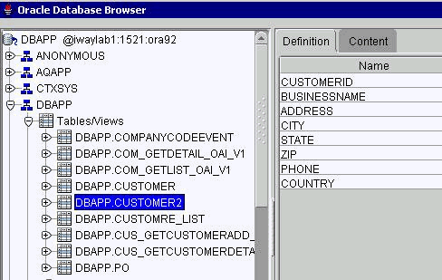 Oracle Database Browser